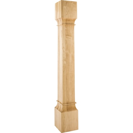Hardware Resources 6" Wx6"Dx42"H Rubberwood Square Post P35-6-42-RW